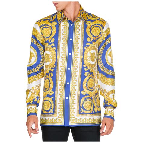 versace mens shirts sale|Versace long sleeve shirt men.